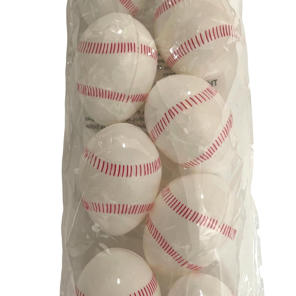Baseball Easter Eggs Plastic Fillable 12 Hinged Reusable Treat Containers