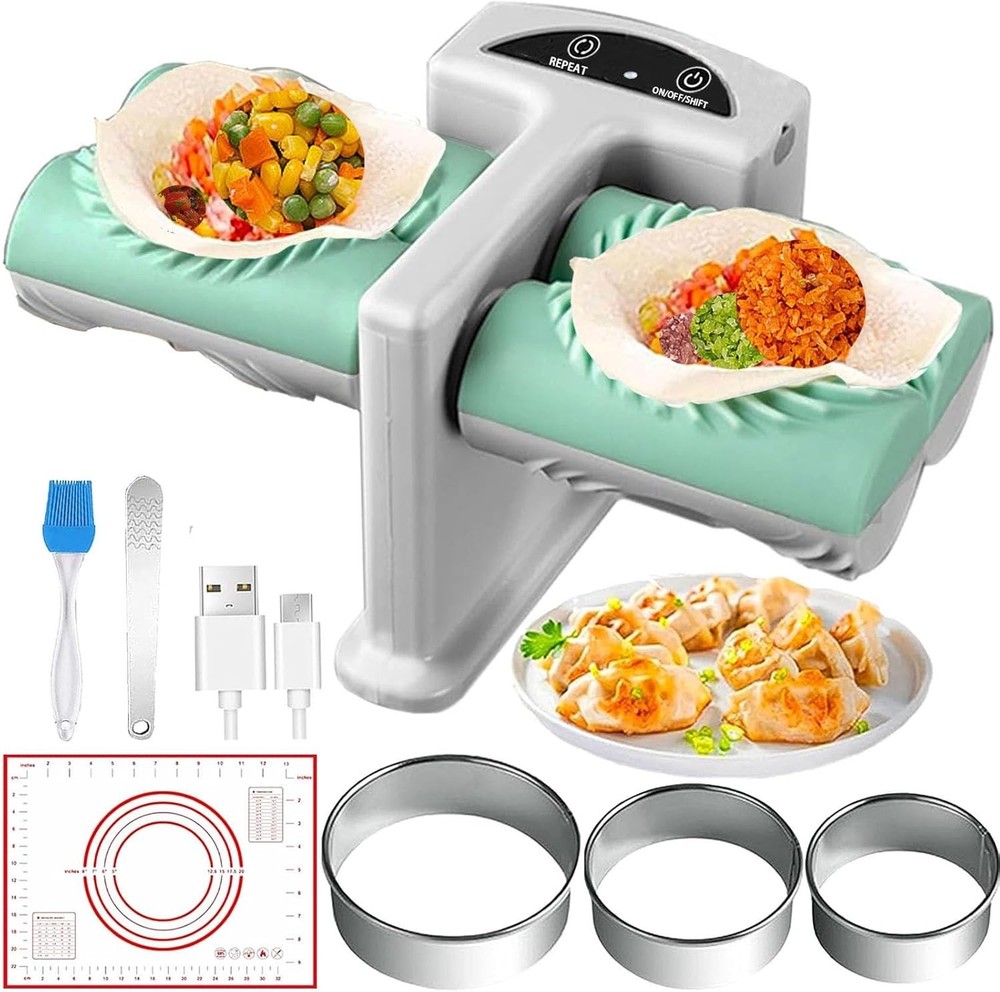 Electric Dumpling Maker Two Sizes 2-Disc Automatic Kitchen Dough Tool