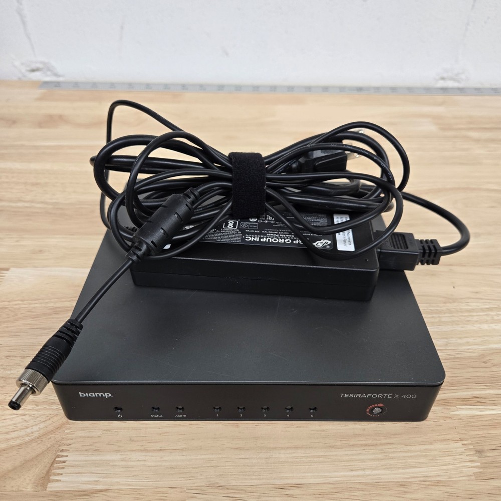 Biamp TesiraFORTE X 400 Meeting Room DSP Multi-Effects Processor + Adapter