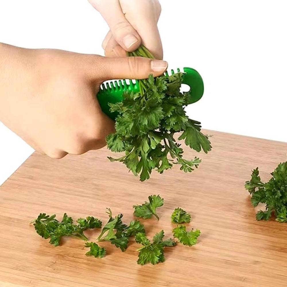 2Pcs Green Leaf Herb Stripper,Vegetable Herb Eliminator Comb Kitchen Herb Lea...