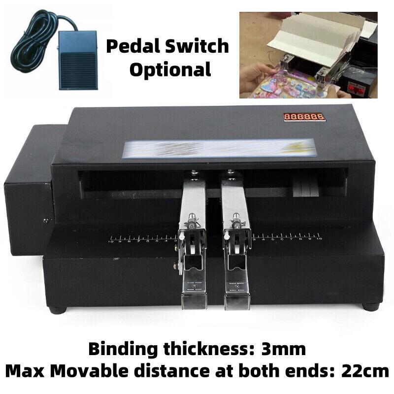 Double Head Electric Stapler Multi-head Card Binding Machine Automatic Binder