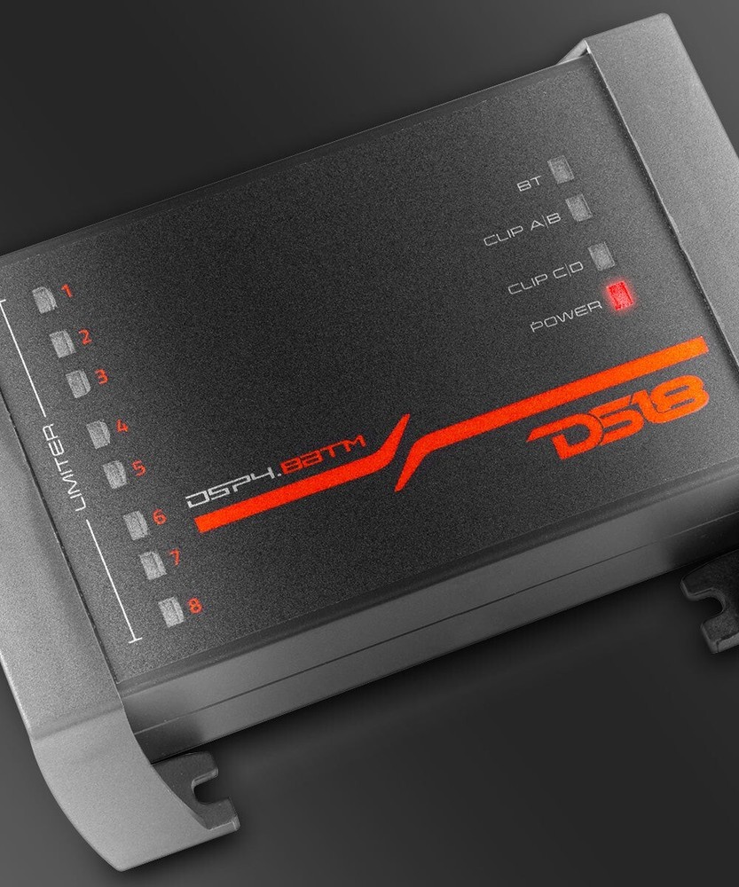 DS18 DSP Crossover Equalizer 4 Ch Digital Sound Processor Bluetooth DSP4.8BTM