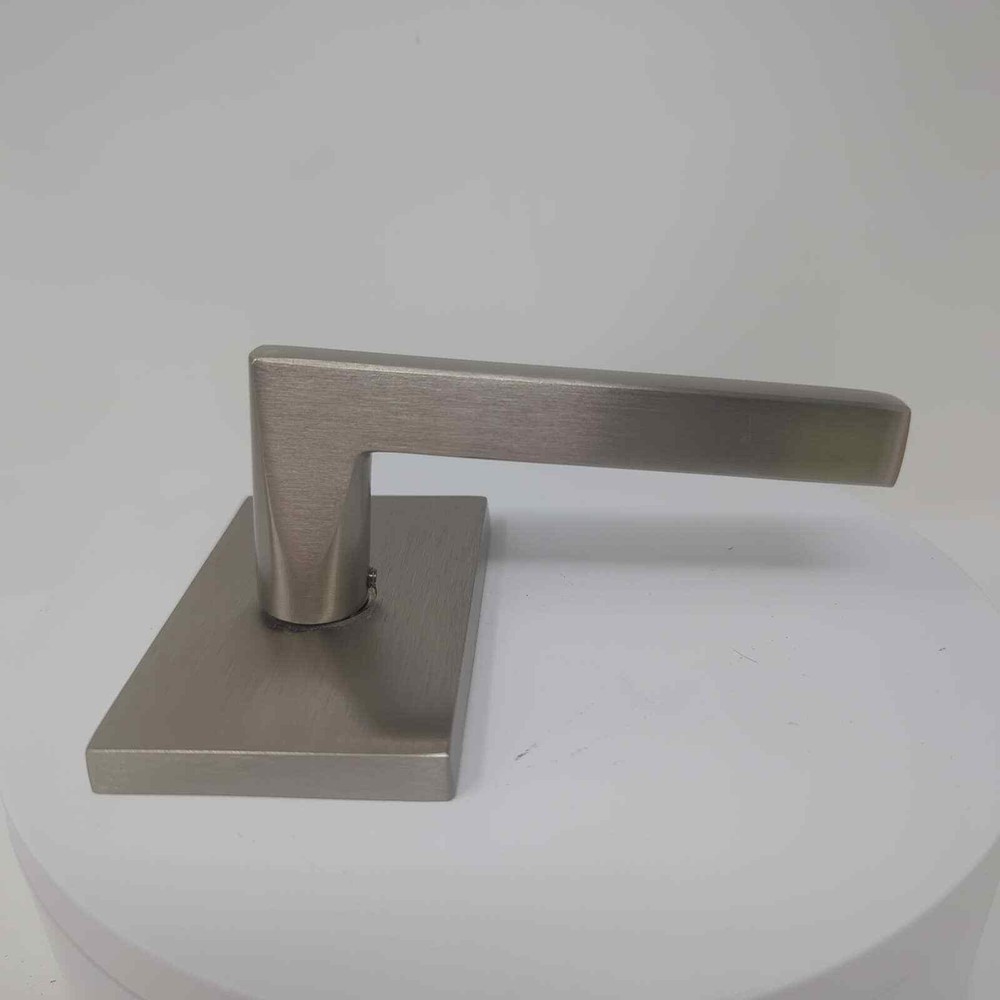 Emtek Helios Dummy Levers Set Rectangular Rosette Satin Nickel 5052HLOUS15