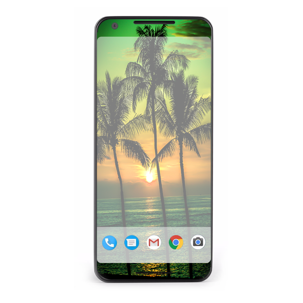 Google Pixel 2 Skins Decal Wrap Sunset Palm Trees Ocean
