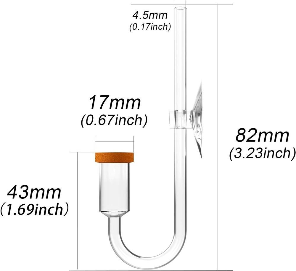 Compact M-17mm CO2 Diffuser - Micro-Porous Ceramic for Fine Bubble Distribution