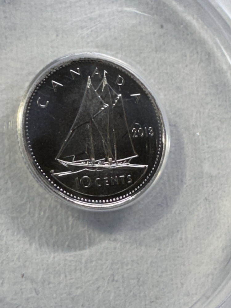 2013 Canada 10 Cents Graded MS 67 by ANACS