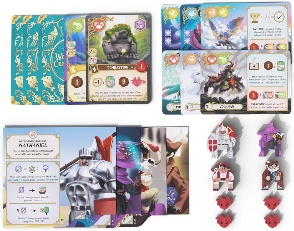 Wondrous Creatures Board Game, Worker-Placement & Tableau Building Strategy Game