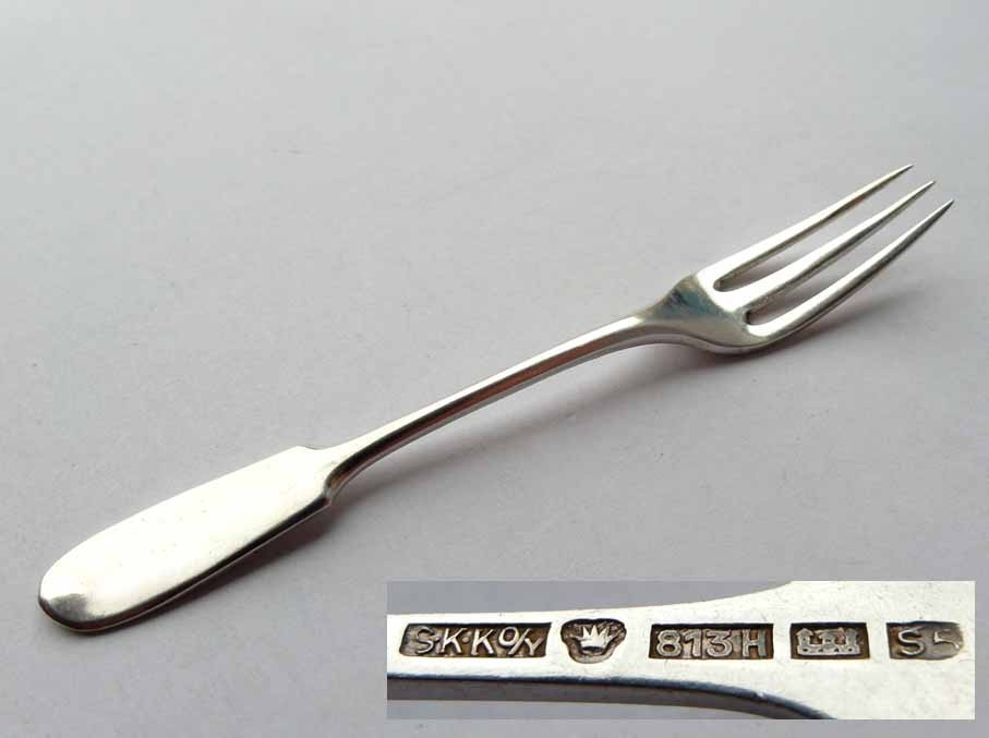 Old Lemon Fork / Fork / Serving Fork, Finland, Silver, around 1923 G563