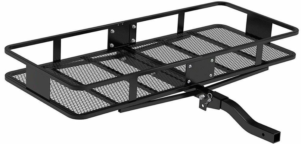 500 lbs Hitch Cargo Carrier Mounted Basket Foldable Luggage Rack w/ 2" Receiver