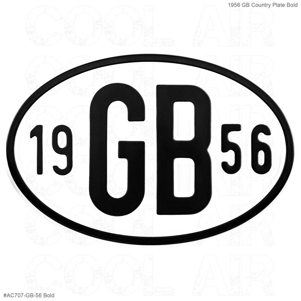 1956 GB Plate Pressed Aluminium