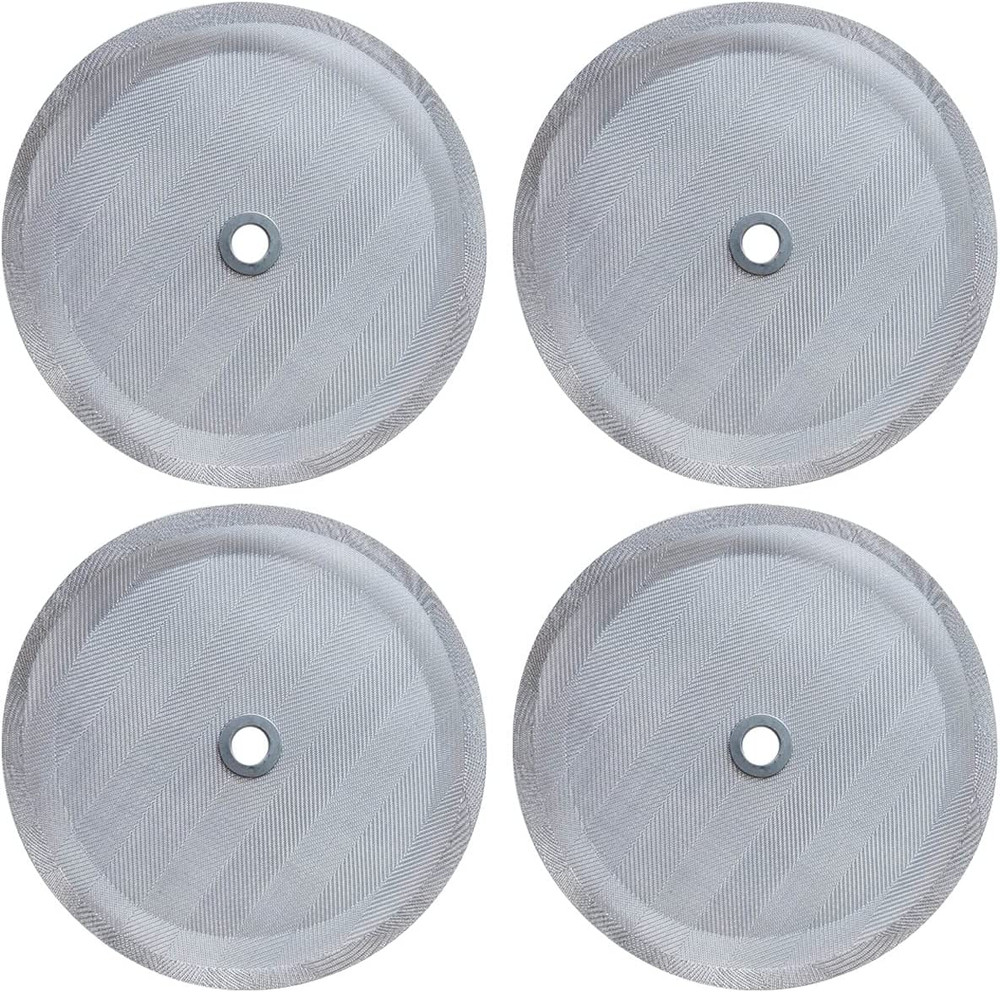 4 Pcs French Press Replacement Filter Screen, 4 Inch Reusable 304 Stainless Stee