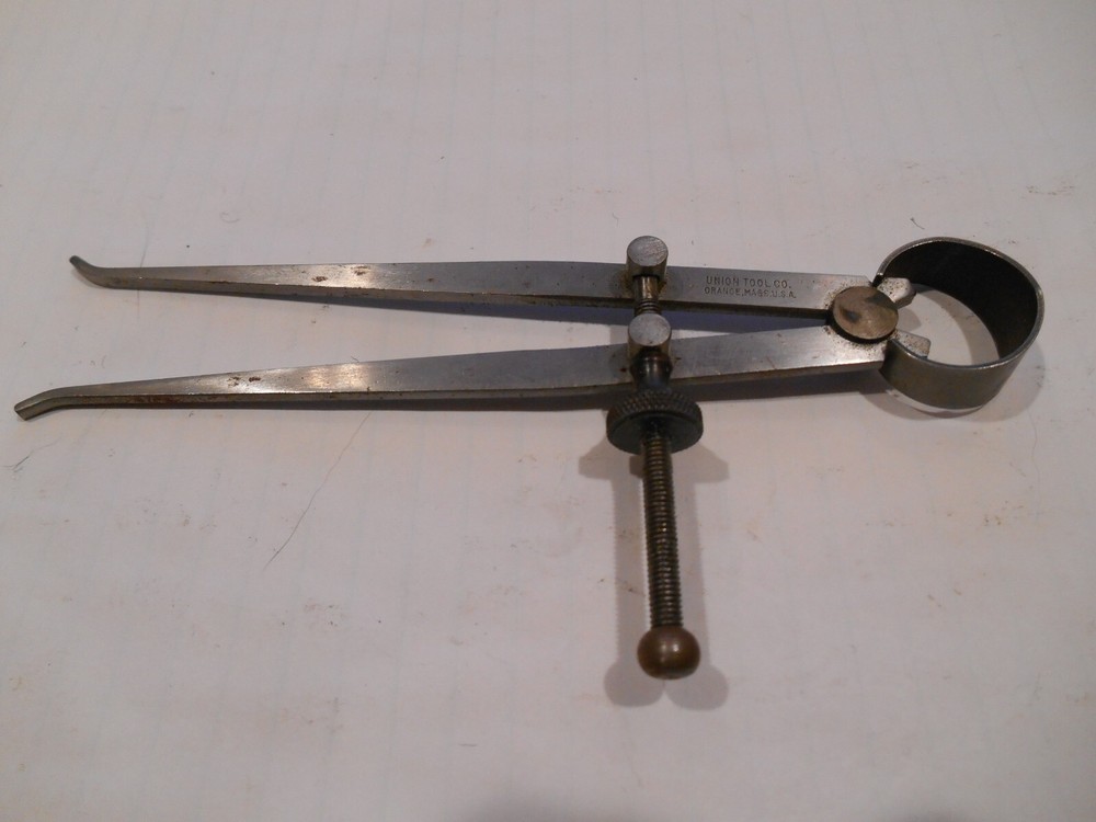 VINTAGE UNION TOOL CO. CALIPERS SPRING JOINT FLAT LEG INSIDE 5" MAX OPENING