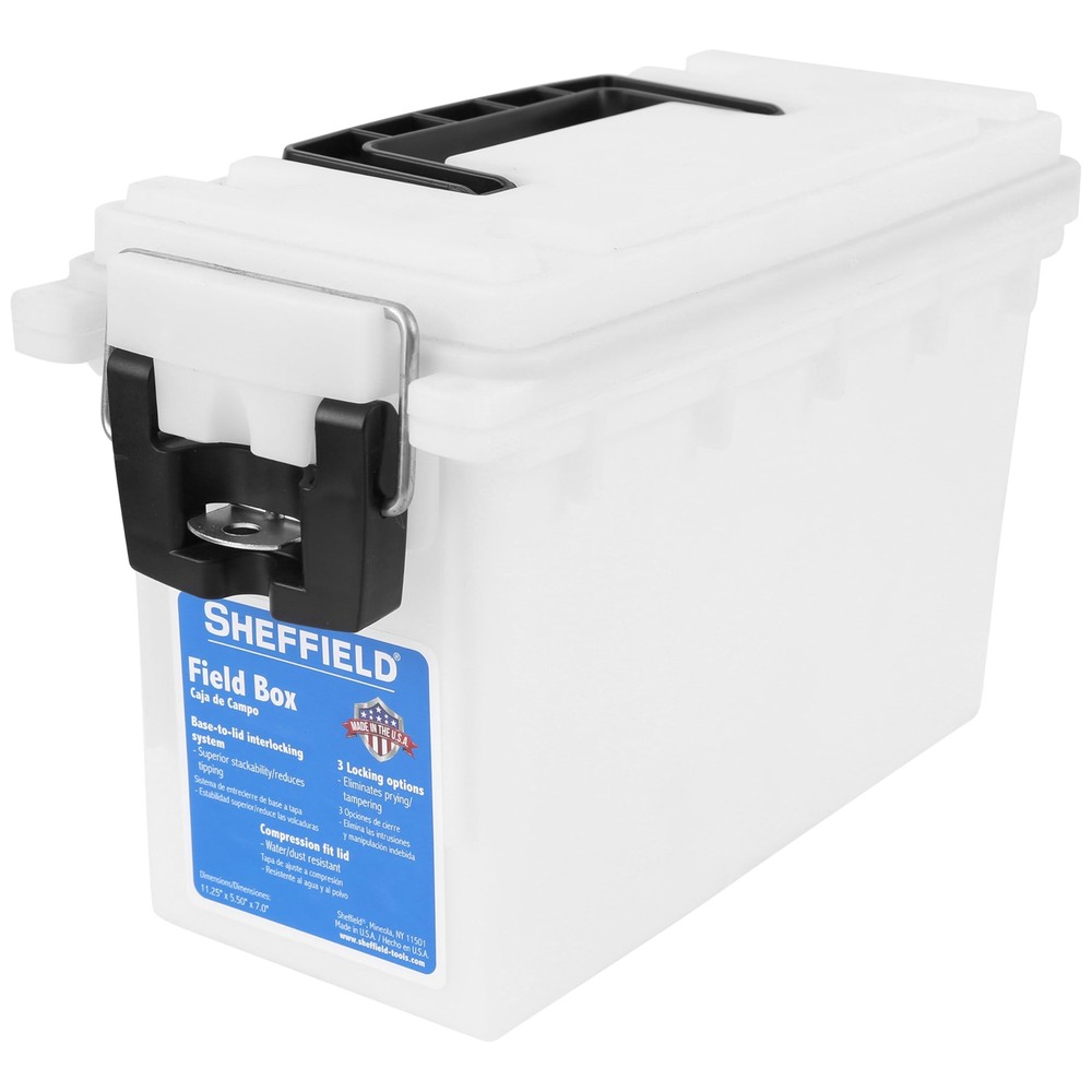 Sheffield Watertight Storage Box for Ammo Tools Electronics Hunting Gear
