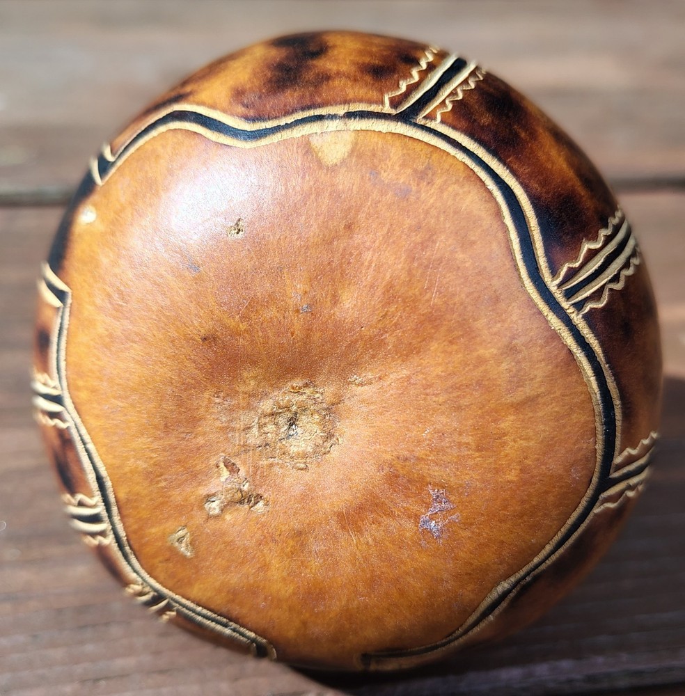 Vintage Hand Carved/Painted Gourd
