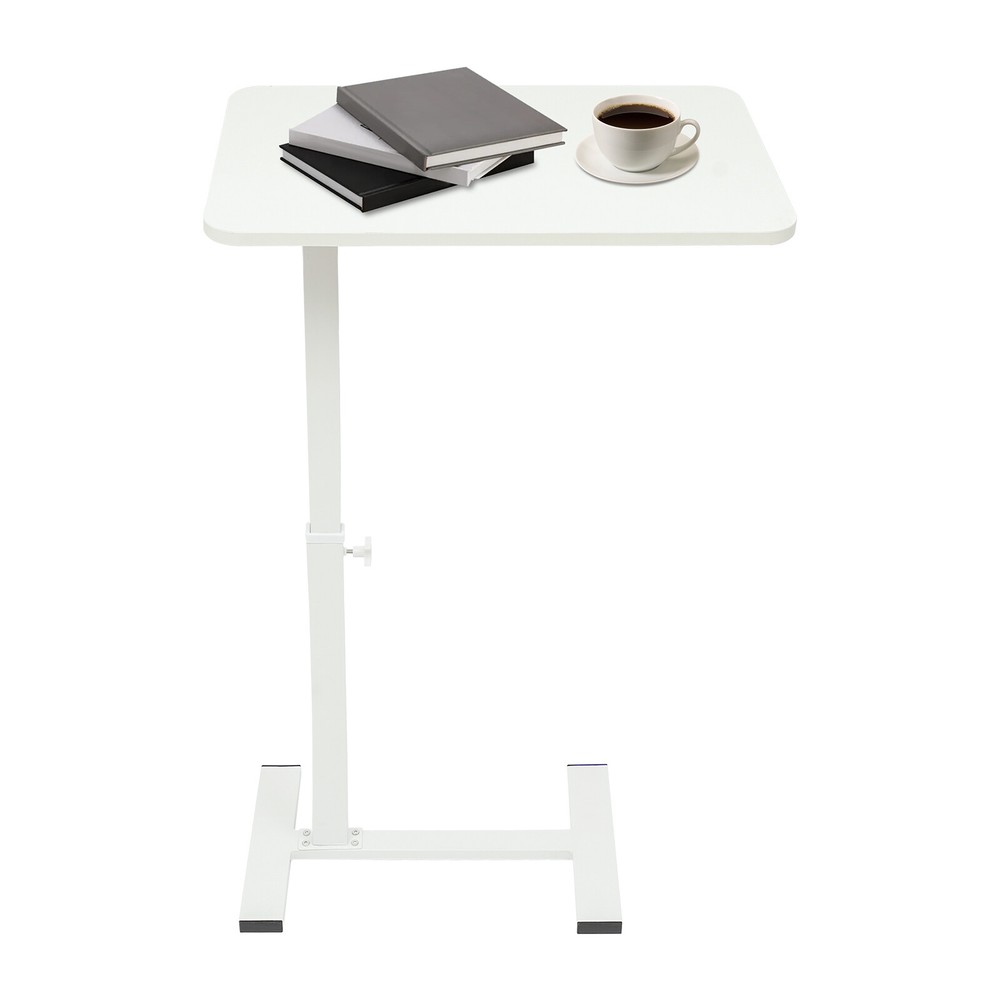 Bedside Table 24.8-40.55" Height Adjustable Sofa Side Table Rolling Laptop Table