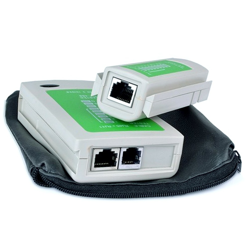 Network Cable Tester and Modular Crimping Tool for Electronics Repair