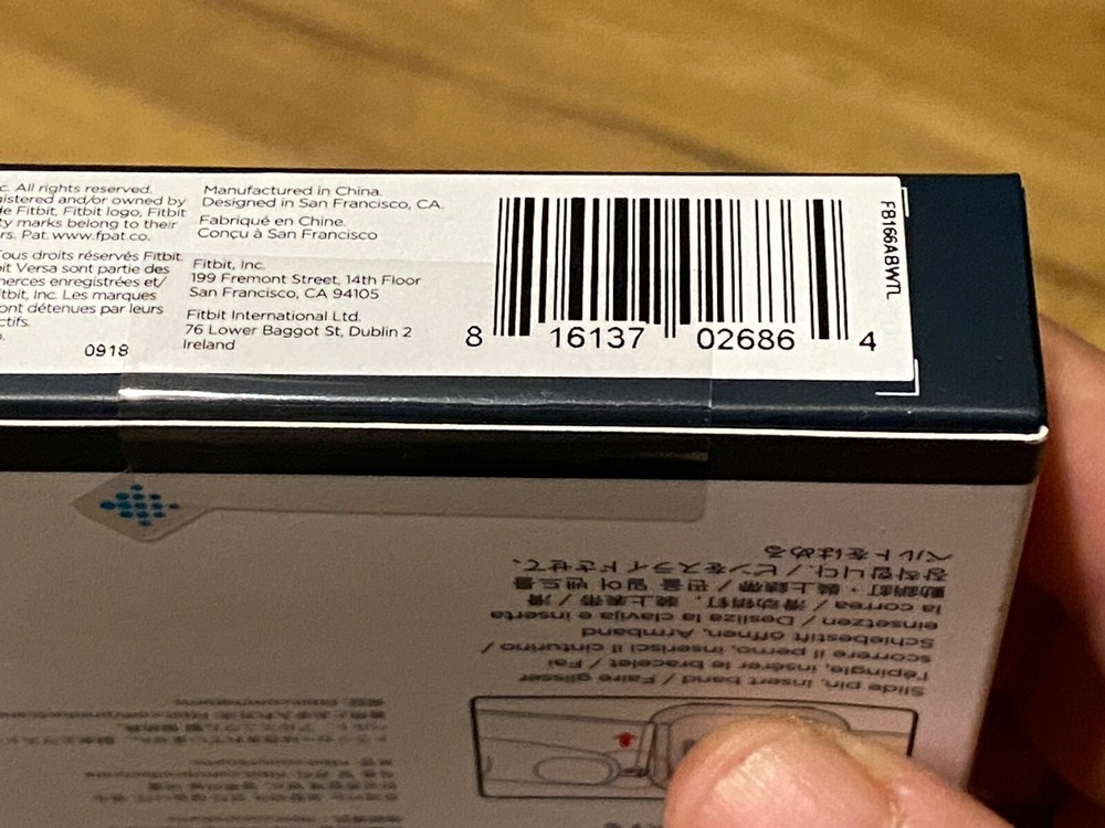 Fitbit Versa Band White Brand New in Box