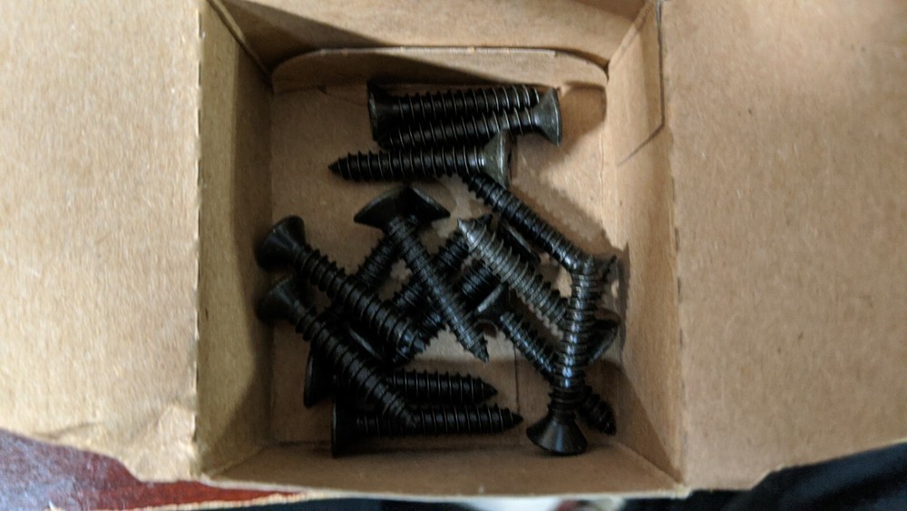 15 Black 12 x 1 1/4" Flat Head Phillips Screws