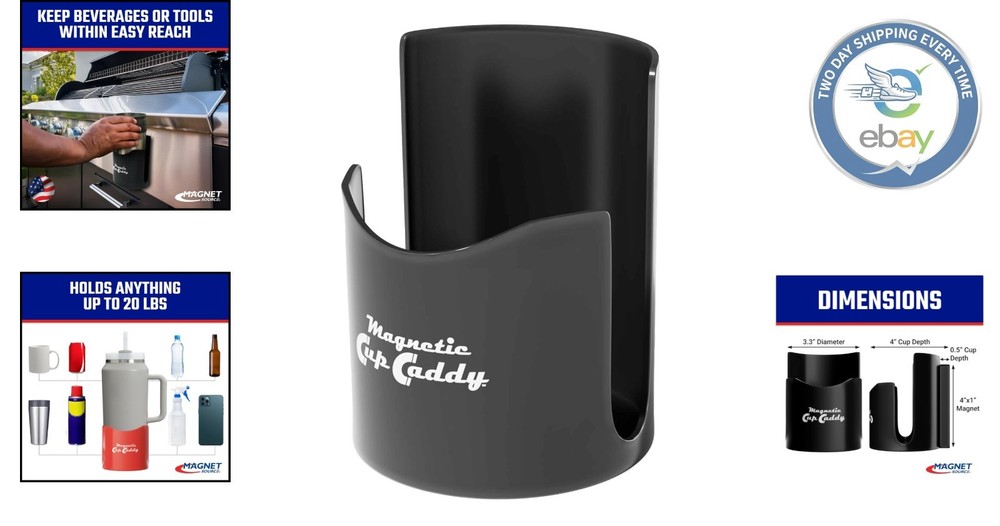 Space-Saving Magnetic Caddy for Drinks & Tools - Perfect for Any Workspace