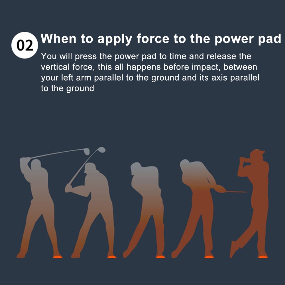 Golf Pressure Plate Reusable Rubber Golf Swing Step Pad