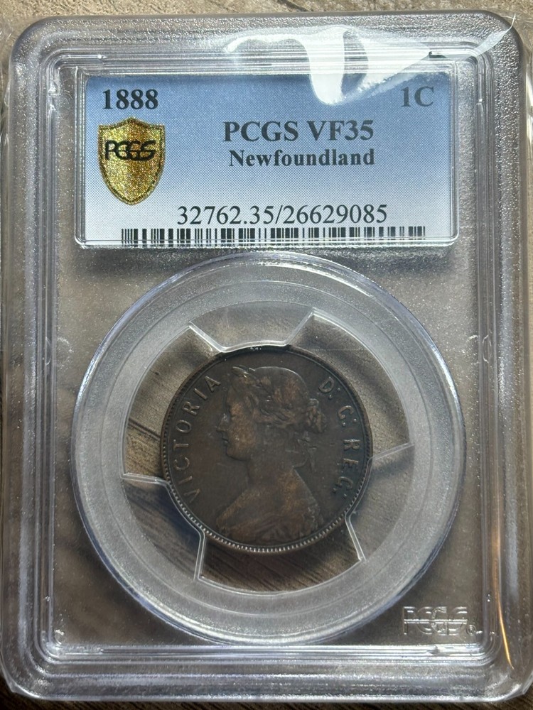 Newfoundland Large Cent 1888 PCGS Graded VF35