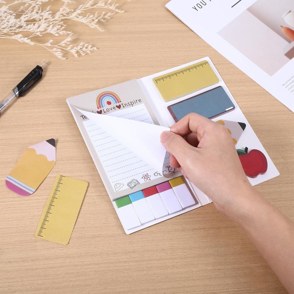 2Pack Teacher Sticky Notes Set,Teacher Notepad Blackboard,Self-Stick Note Pad...