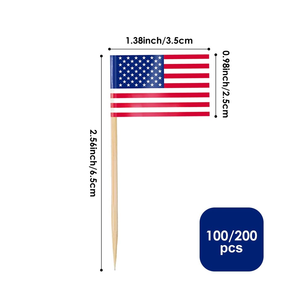 AhfuLife Different Countries Toothpick Flag, 100 Pcs Mini 100 Pcs, Mixed