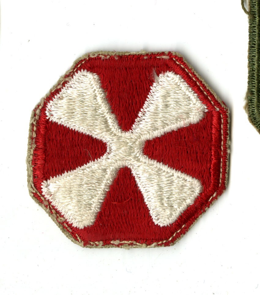 Eighth Army White Back Patch Cut Edge New Guinea Philippines Pacific