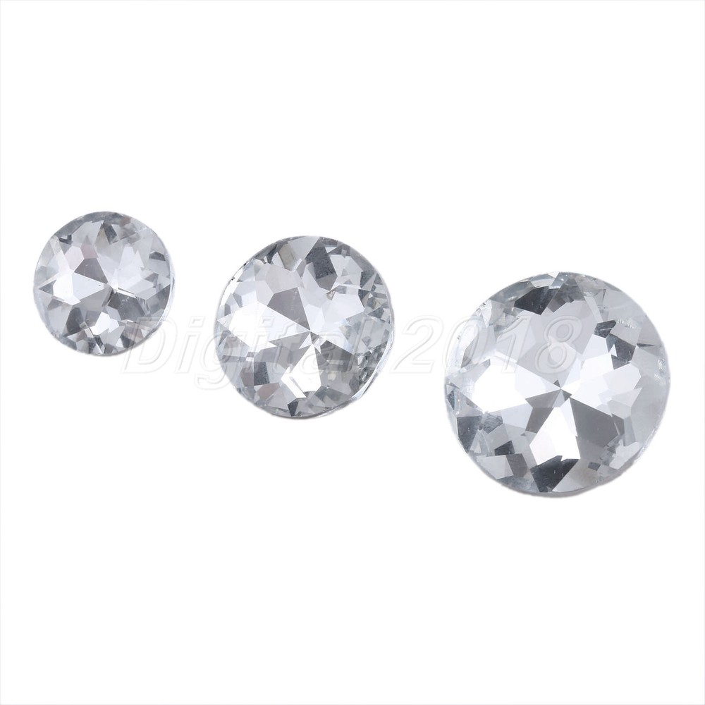 10Pcs 3Sizes Crystal Upholstery Nail Tack Sewing Buttons Sofa Wall Decor
