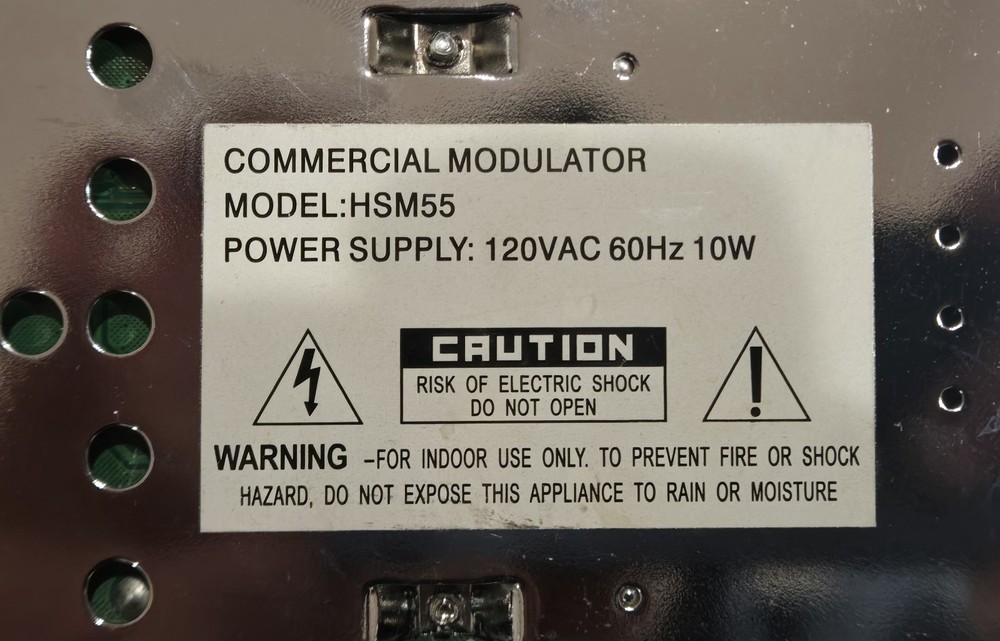 HOLLAND ELECTRONICS MODEL HSM55 COMMERCIAL MODULATOR