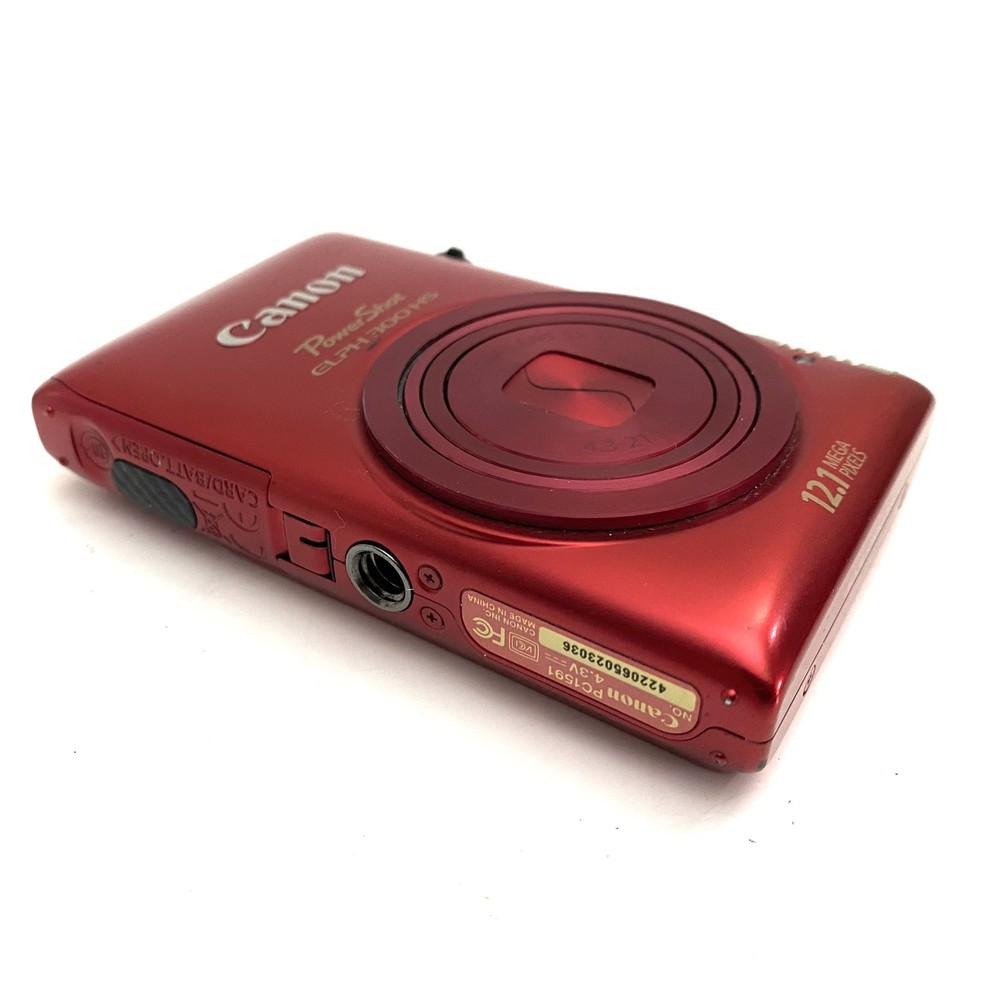 Canon PowerShot ELPH 300 HS 12.1MP Red Digital Camera Bundle W/ Box - TESTED