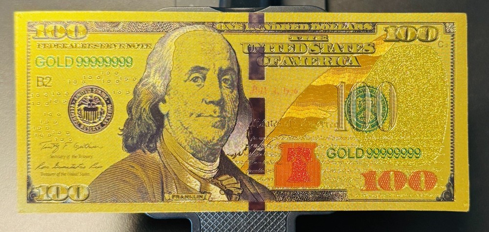 Gold Foil $100 Novelty Note United States Bill ***FREE SHIPPING***