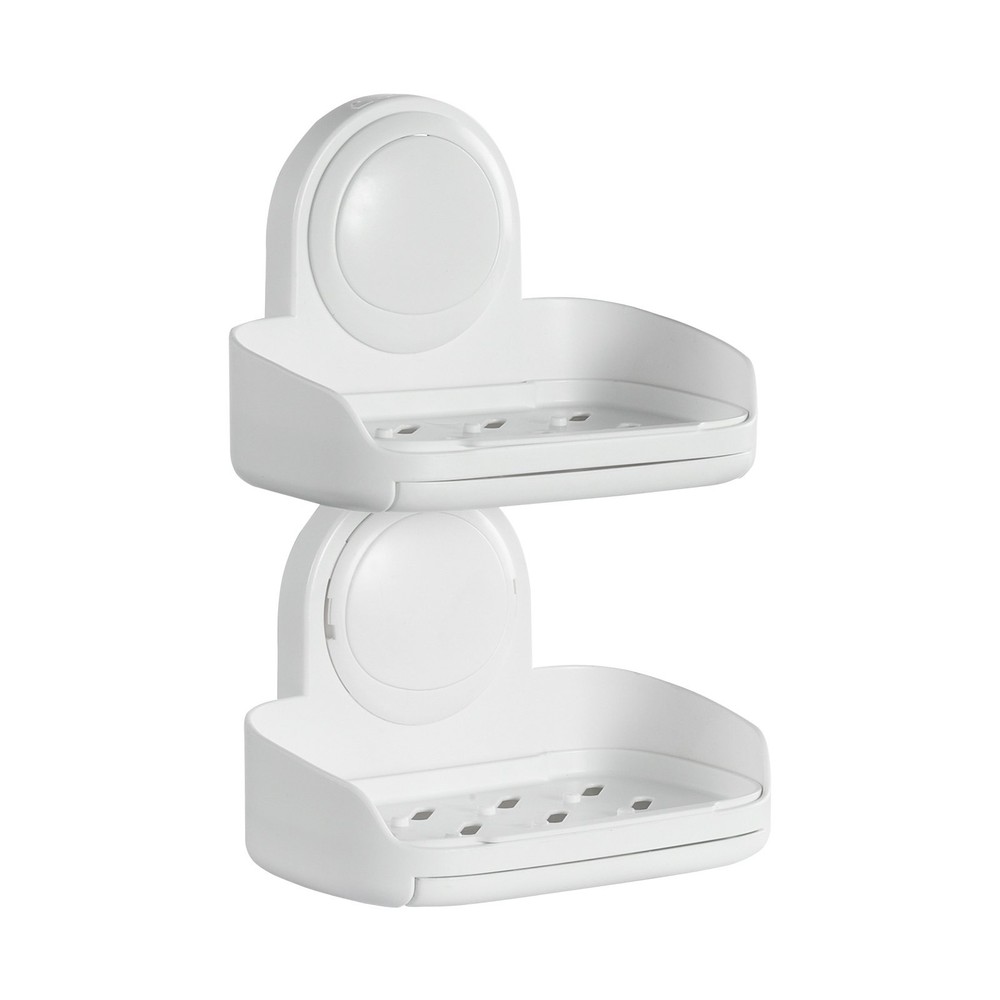 Soap Holder for Shower Double Layer Suction Cup Wall Mounted NO-Drilling S
