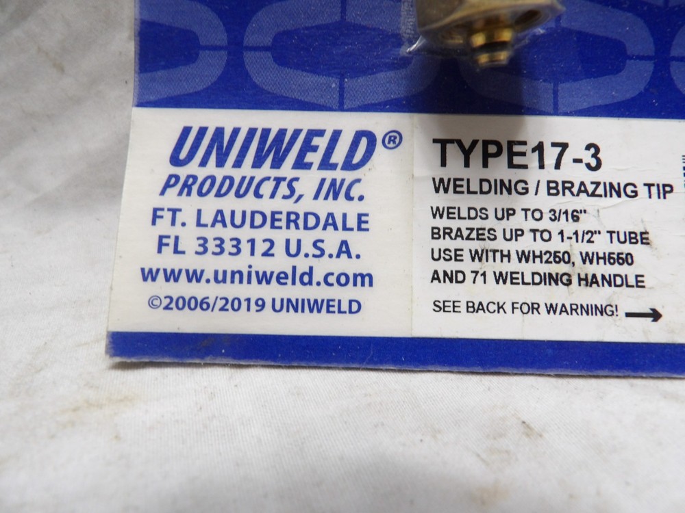 Uniweld Product Type 17-3 Welding/Brazing Tip