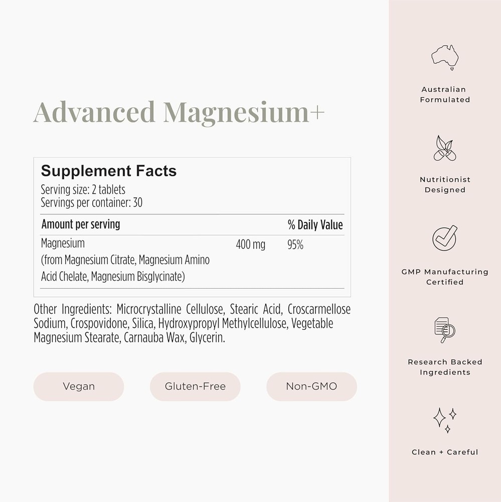 (2 Pack) JSHealth Vitamins Advanced Magnesium Supplements - 120 Tablets
