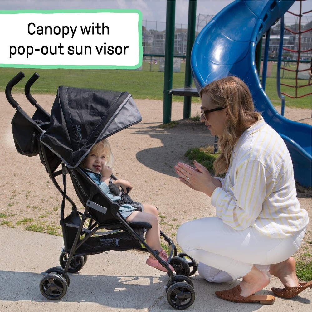 Summer Infant 3D Mini Convenience Stroller Lightweight Stroller Compact - Grey