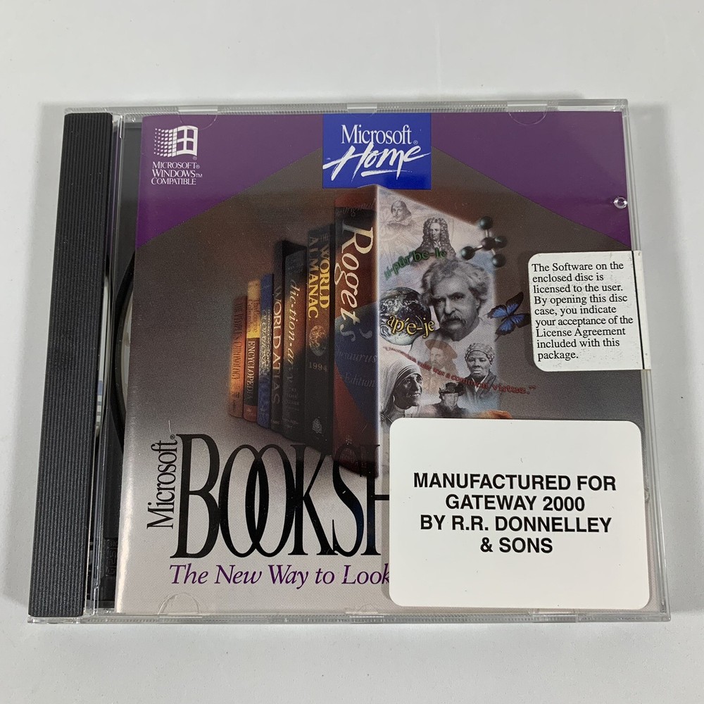 Microsoft Bookshelf '94 Software for Gateway 2000 (CD-ROM, 1994) * Unused!