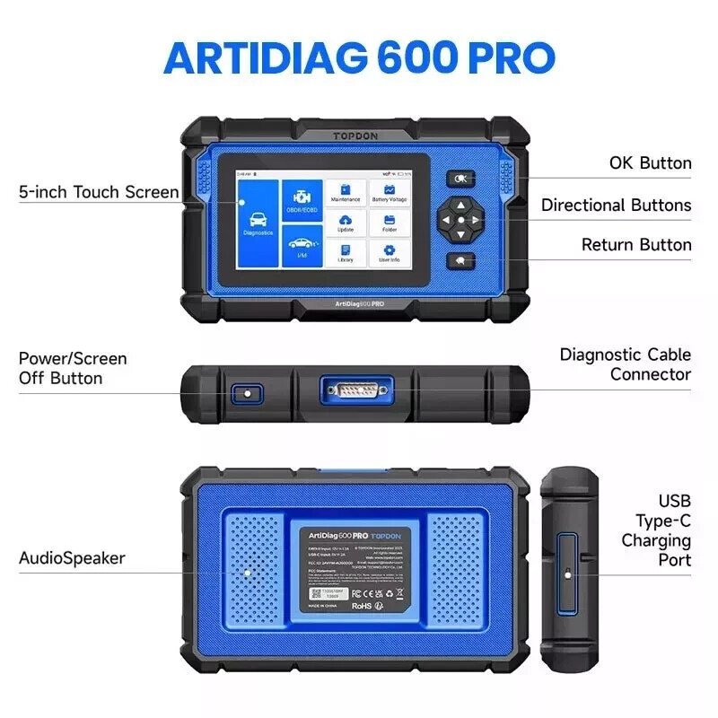 TOPDON AD600 PRO Automotive Diagnostic Scanner Full System Coverage 90+ Brands