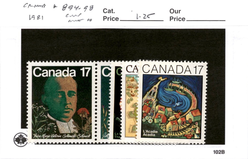 Canada, Postage Stamp, #894-898 Mint NH, 1981 (AF)