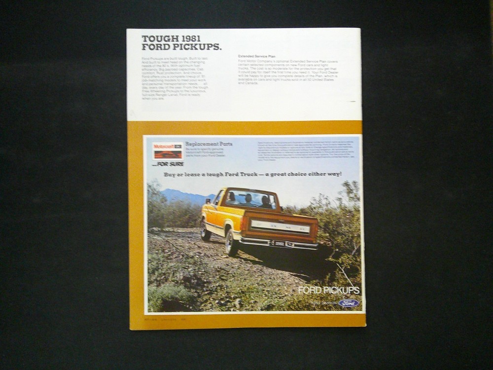 1981 Ford Pickup Sales Catalog