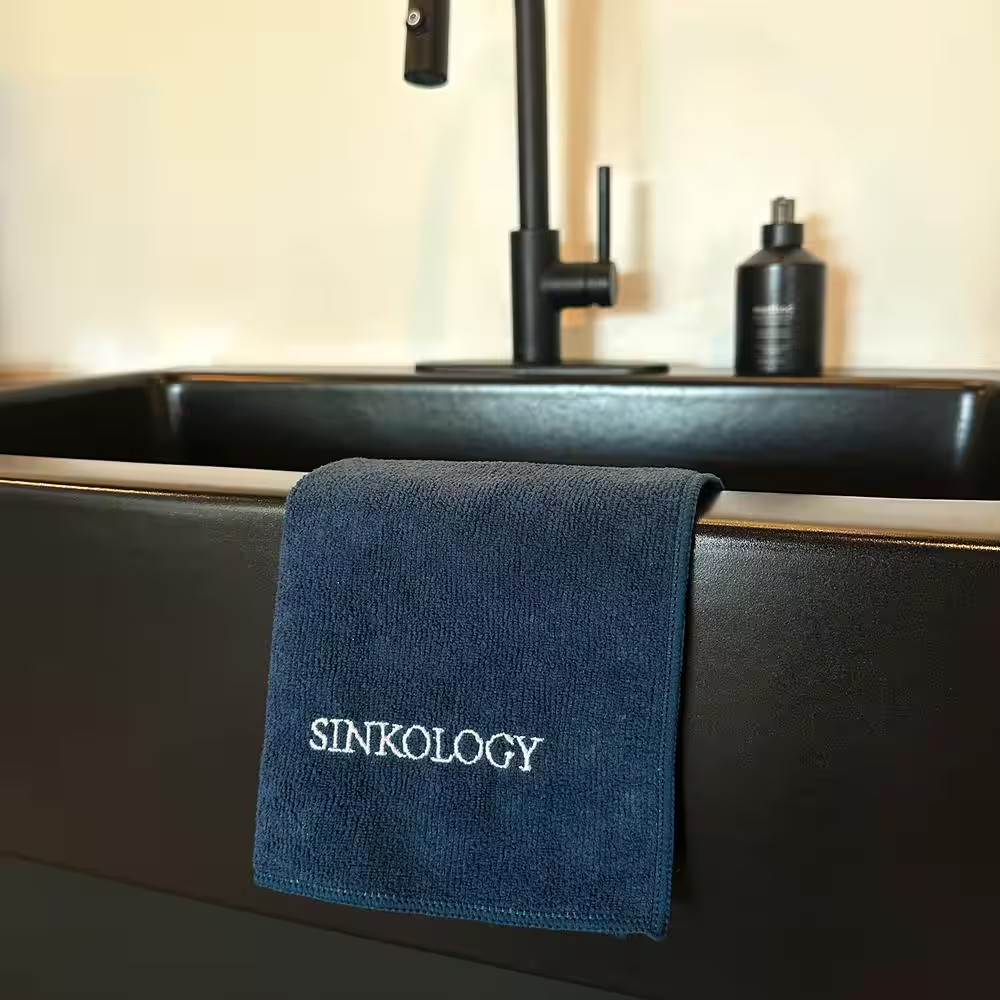 Sinksense Microfiber Cleaning Cloth in Navy Blue, 12 Pack