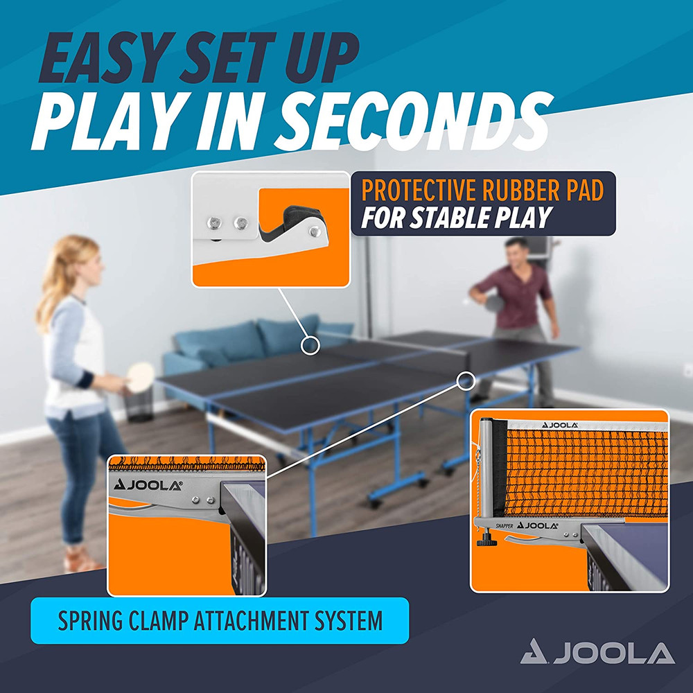 Snapper Professional Table Tennis Net and Post Set - Portable and Easy Setup 72"