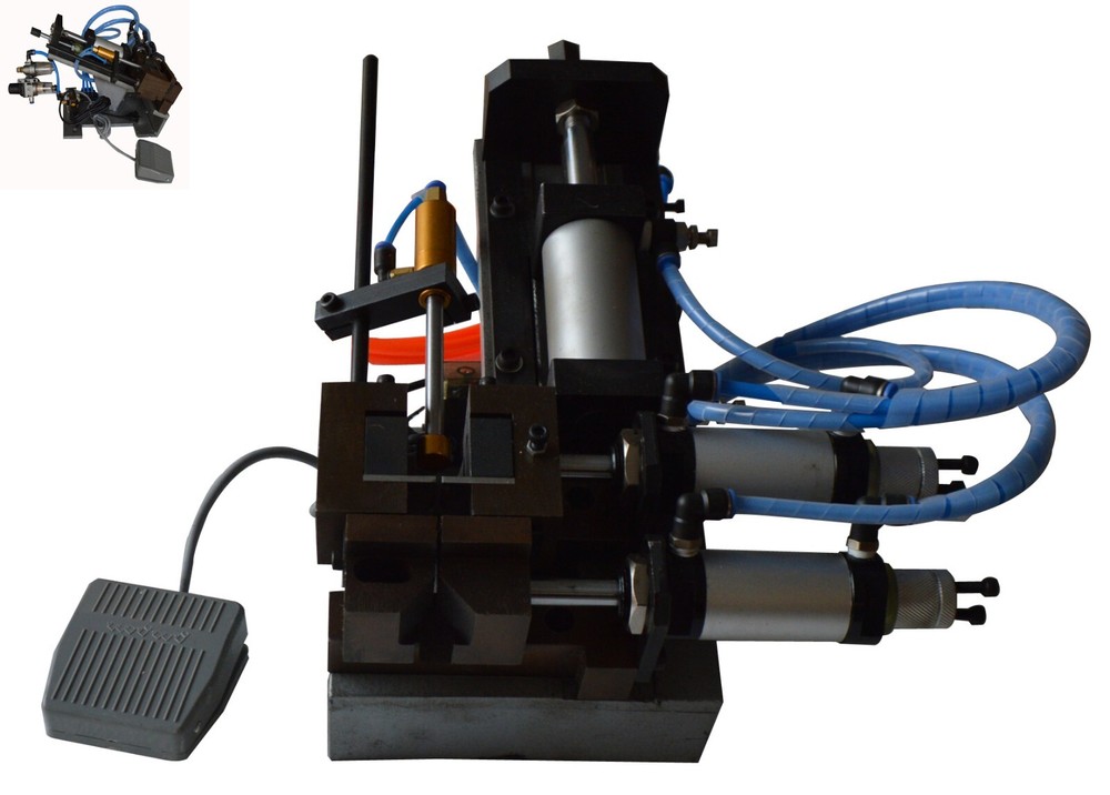 110V Adjustable Electric&Air Wire Stripping Machine Sliding Design,Two-Cylinders