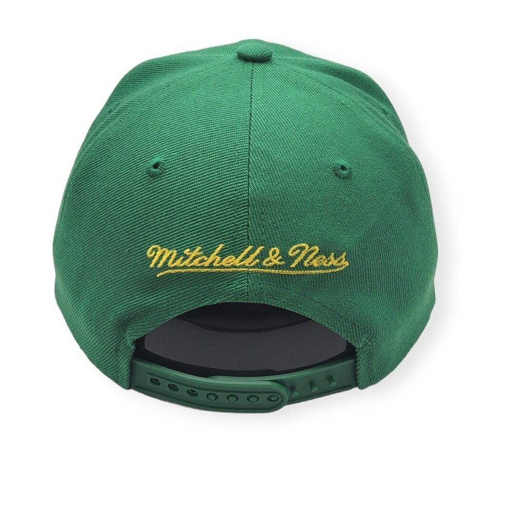 Mitchell & Ness Seattle Supersonics Paint By Number Green Adjustable Snapback