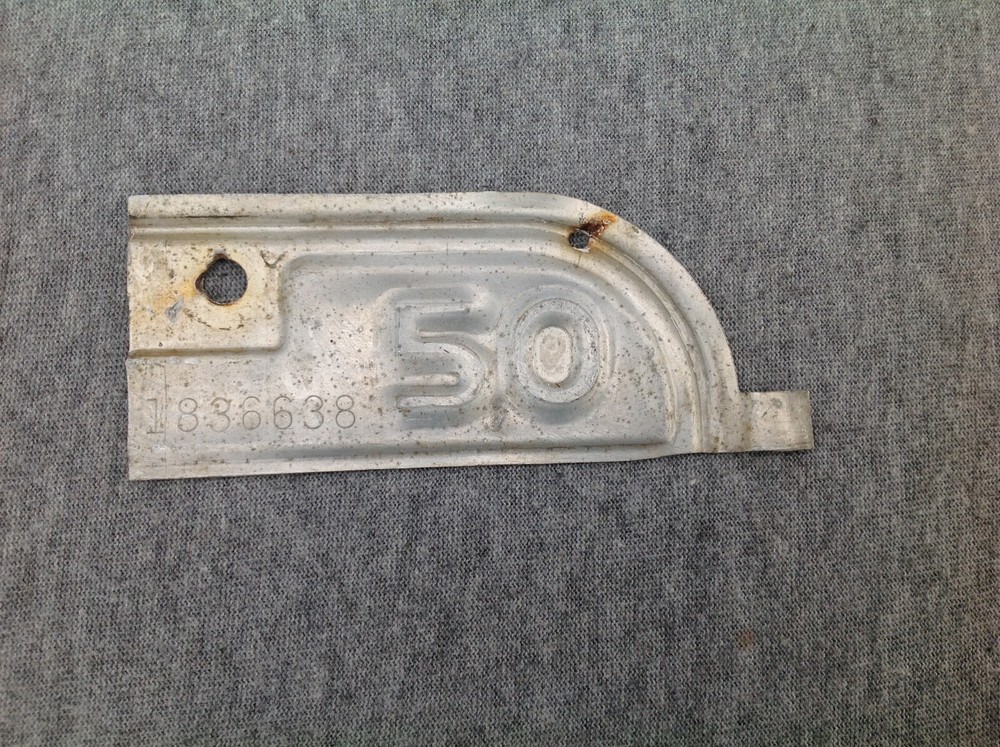 1955 License Plate Metal Corner Tag