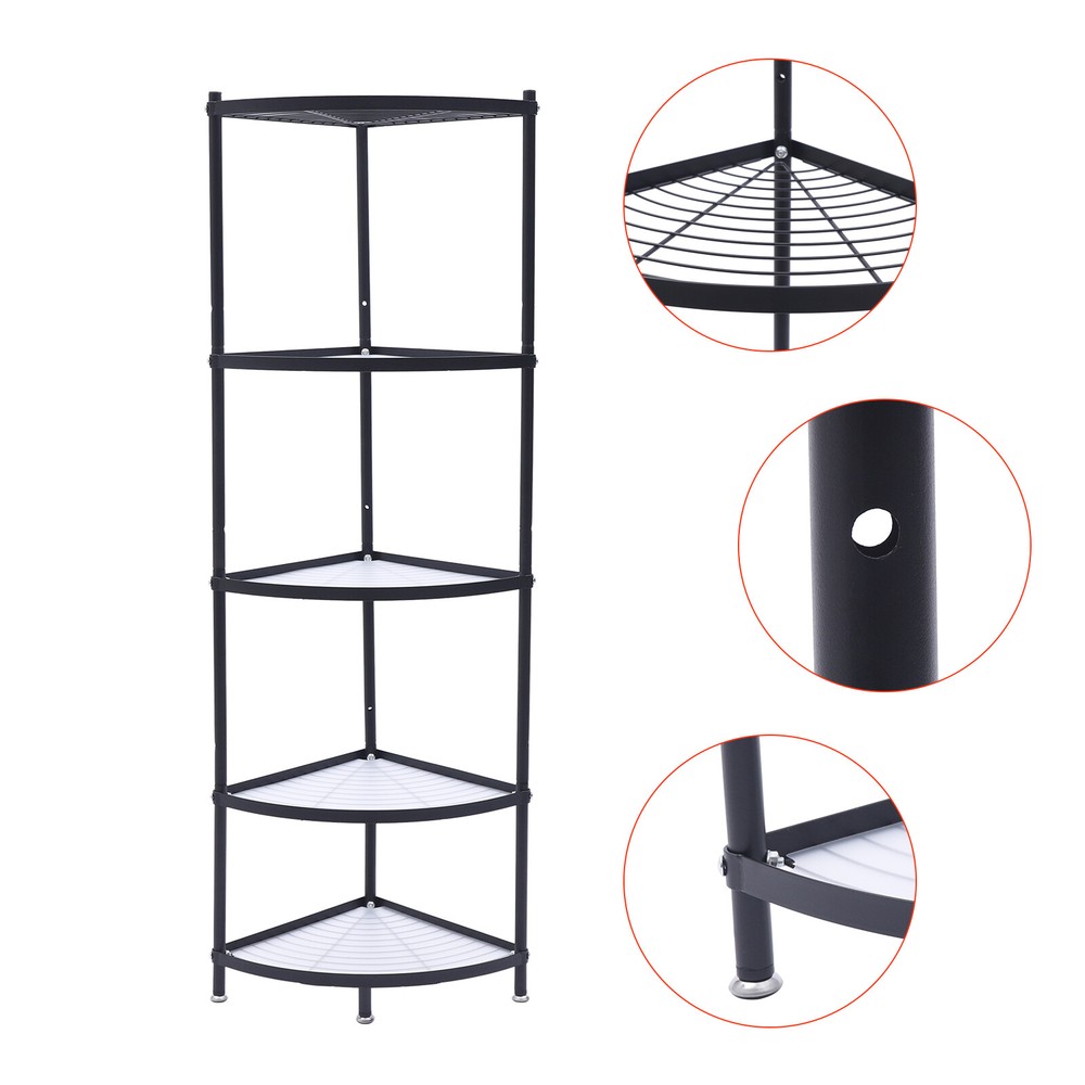 5-Tier Triangular Pot Rack - Space-Saving Kitchen Organizer for Cookware