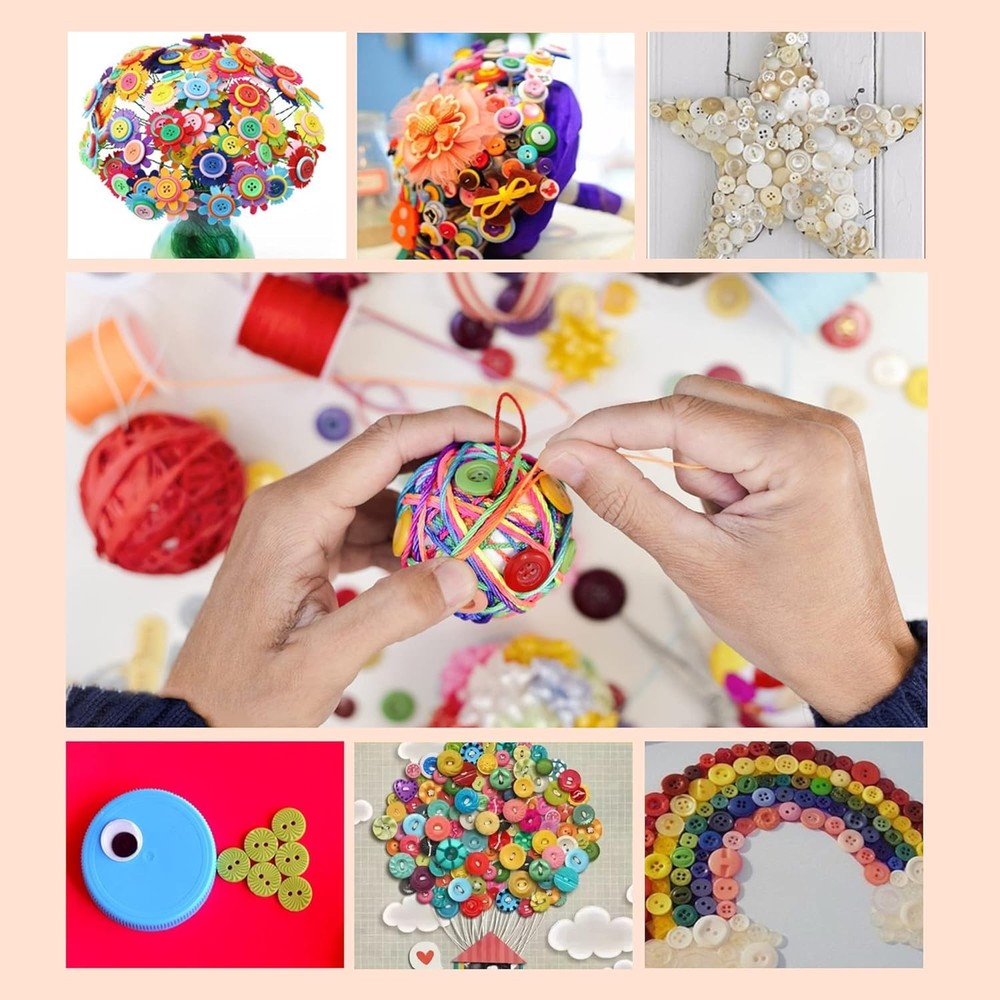 700pcs Buttons for Crafts, Assorted Size Iridescent for...