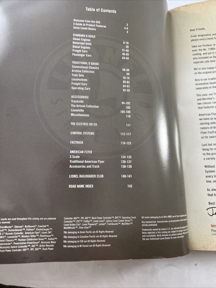 Lionel 2011 Signature Edition Catalog