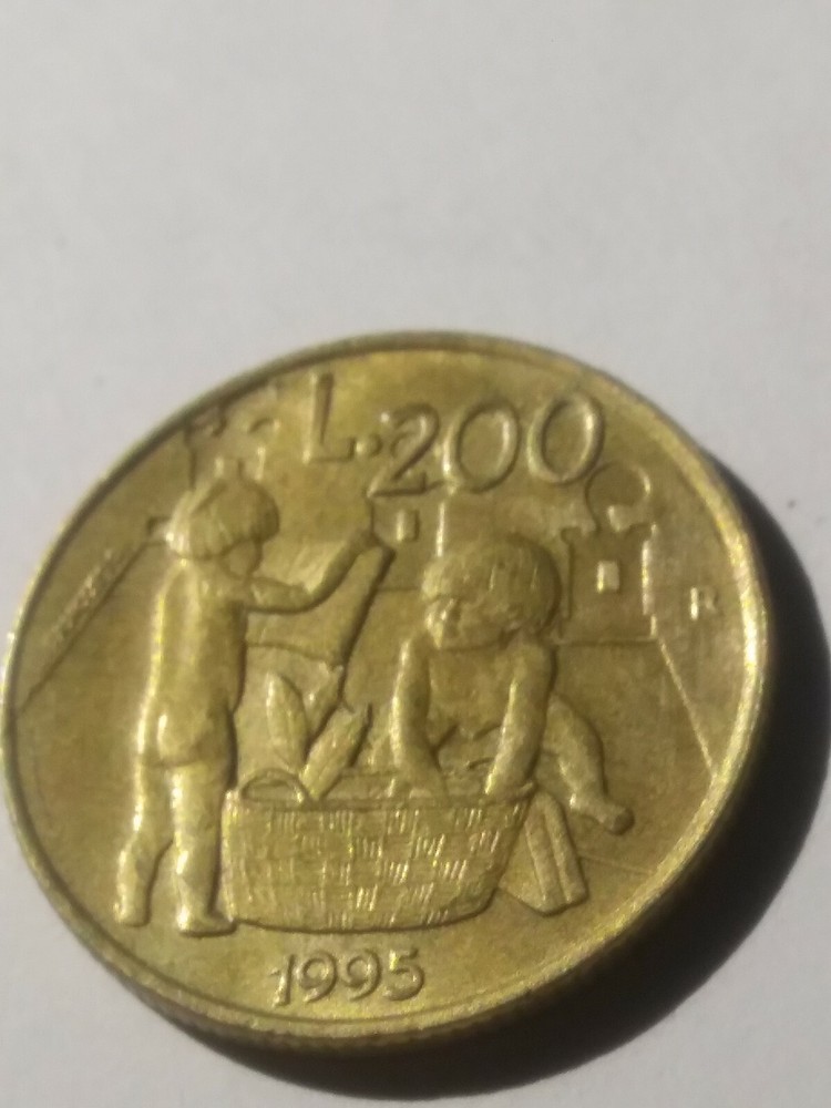 Lire 200 1995 San Marino