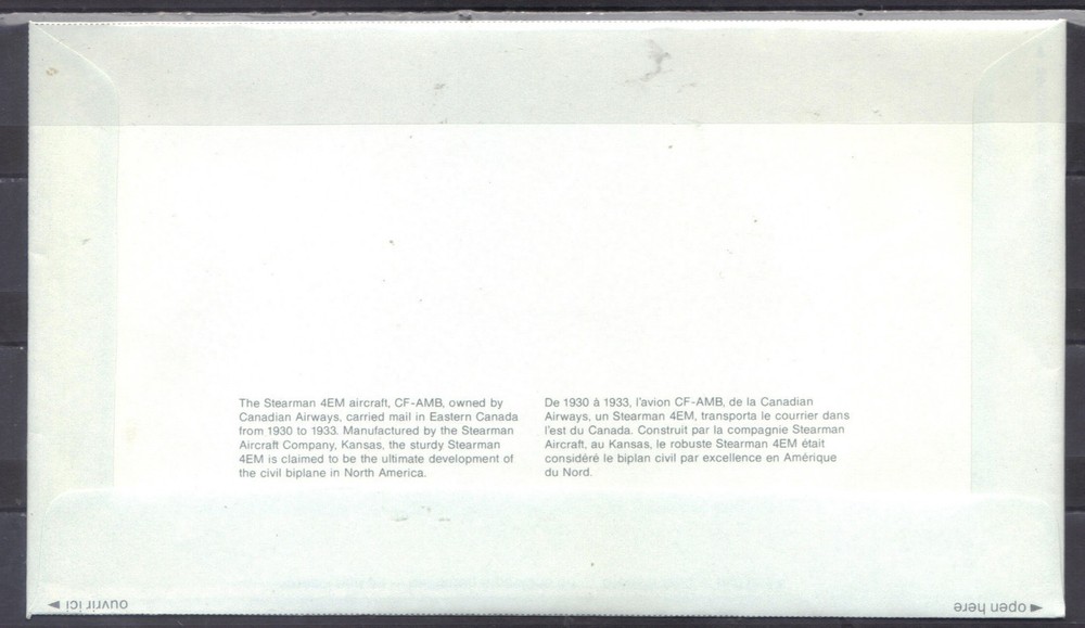 Canada- Cover Unused Stamps (270)
